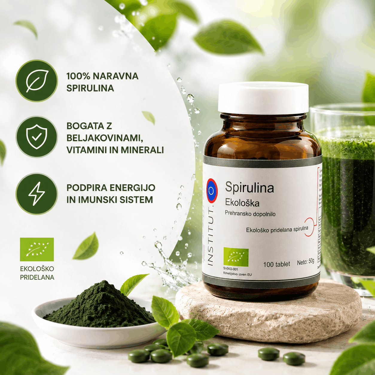 spirulina banner s prednostmi